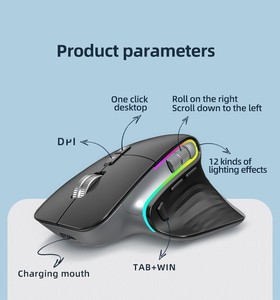JOMAA <b>Wireless</b> <b>Keyboard</b> and Mouse Combo with RGB <b>Backlit</b> Full Size <b>Keyboard</b> & Mouse Set Rechargeable <b>Keyboard</b> Set for Laptop - Product Image 6