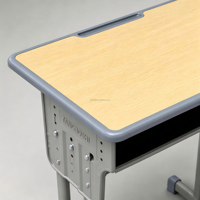 Ensemble de bureau et chaise d'étudiant en métal moderne pour salle de classe - Durable et écologique - Vente directe d'usine