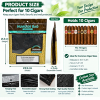 Pochette humidifiée pour cigares 8-15 de haute qualité sac à fermeture éclair refermable Logo personnalisé avec 62% d'humidité sac d'emballage pour cigares Backwood