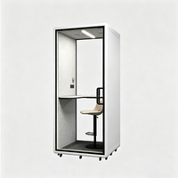 Cabine d'enregistrement insonorisée à conception modulaire, réduction du bruit, cabines de bureau privées avec mobilier de bureau, facile à assembler