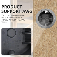 Boîtier de dérivation pour PC, interrupteurs, résistant au feu, testé ETL, protection IP44, 4,24 pouces, amélioration de l'habitat KEYGMA YGC-18CU