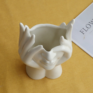 Offre Spéciale moderne <span class=keywords><strong>en</strong></span> céramique fleur Vase intérieur Floral porcelaine blanc corps humain visage pour la décoration <span class=keywords><strong>de</strong></span> la maison hôtel nordique - Product Image 4