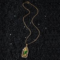 Nouveau Collier Pendentif Créatif Style Hip-hop Personnalité Unique, Statue Religieuse de Saint Jude, en Alliage Plaqué Argent Vieilli pour Homme