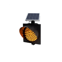 Feux de signalisation LED solaires clignotants jaunes de 300 mm, durée de vie de 15 à 25 ans, fonctionnement 24h/24 et 7j/7 pour la sécurité des intersections scolaires, fixe