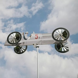 Ornement créatif extérieur en métal jardin moulinet décoration de jardin voiture coureur <span class=keywords><strong>moulin</strong></span> à <span class=keywords><strong>vent</strong></span> <span class=keywords><strong>girouette</strong></span> - Product Image 2