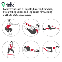 Bandes d'exercice élastiques de haute qualité Shinho, bandes de yoga, boucles de résistance en TPE latex, bandes élastiques de fitness pour femmes et hommes