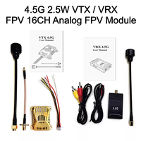 Kit émetteur-récepteur vidéo analogique FPV 4,5G 2,5W VTX VRX 16CH, module de transmission vidéo longue portée pour drone