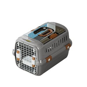 Popocola - Caisse de transport pour animaux de compagnie (chats et chiens) - Portable, respirante, avec poignée - Blanc et rouge - Product Image 5