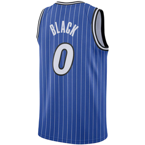 Pria # 0 Jersey Orlando Hitam Kustom Bordir Baju Basket Jahitan Seragam Remaja Pakaian Olahraga Hot-press - Product Image 2