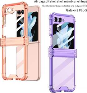 Pour Samsung Galaxy <span class=keywords><strong>Z</strong></span> <span class=keywords><strong>Flip</strong></span> 7 étui avec charnières TPU cadre goutte Airbag Transparent Sam <span class=keywords><strong>Z</strong></span> <span class=keywords><strong>Flip</strong></span> 6 5 <span class=keywords><strong>4</strong></span> 3 petit écran protecteur couverture - Product Image 2