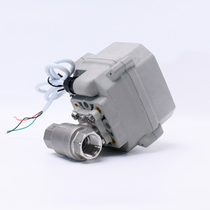 Vanne à boisseau sphérique électrique DN20 filetée en acier inoxydable pour le contrôle du débit des compresseurs d'air et les applications aquatiques - Product Image 2