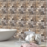 Papier peint marbré à coller, carreaux muraux autocollants traditionnels, imperméables pour cuisine et salle de bain