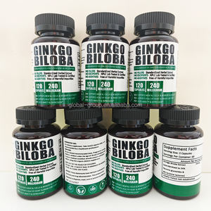 OEM Bulk <span class=keywords><strong>Ginseng</strong></span> Ginkgo Biloba Cápsula Cérebro Suplemento <span class=keywords><strong>500mg</strong></span> Ginkgo Biloba Extract Cápsulas - Product Image 4