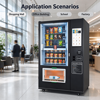 Distributeur automatique intelligent YCF avec bras robotisé et élévateur, écran tactile 21,5 pouces, fonctionnement entièrement automatisé en libre-service