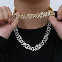 Collier pour chien Hip Hop Miami pour homme, diamant Moissanite VVS glacé, chaîne cubaine en or rose 14k 18k 24k en argent 925