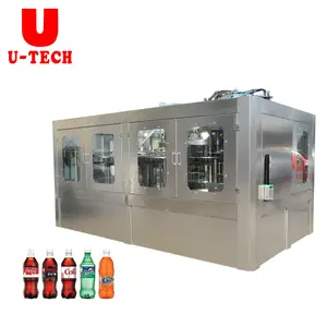 Full set automatic rotary 3 in 1 filling equipment PET bottling carbonated beverage washing filling capping machine