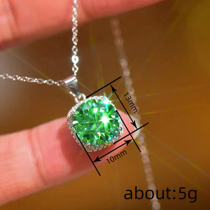 Collana Girocollo con Pendente Taglio Smeraldo per Donne, Catena a O, Gioielli alla Moda per Uso Quotidiano - Product Image 4