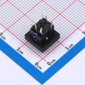 TSL06131-100B330BE-1C02-3A4F Tactile Switch Through hole-7P,6x6mm Switch Single Pole Single Throw Rectangle Button 1.8N 6mm - Product Image 2