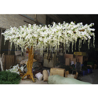 Songtao A17 bunga sakura putih buatan dan pohon bunga wisteria
