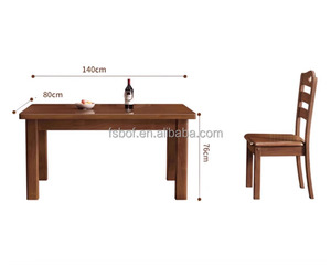 Juego de Mesa de Comedor de Madera Maciza Barata <span class=keywords><strong>al</strong></span> por Mayor con 6 Sillas |   Muebles de Cocina Rectangulares Modernos y Sencillos para el Comedor del Hogar - Product Image 5