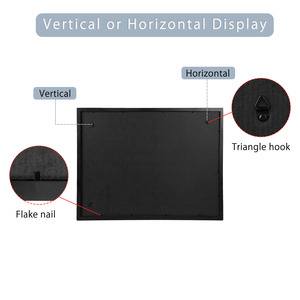 Tùy chỉnh 12-mở tường màu đen treo khung cắt dán hiển thị mười hai 4*6 hình ảnh theo chiều dọc và chiều ngang - Product Image 5