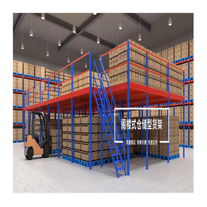 מערכת מדפים בהתאמה אישית, מדפי אחסון במחסן, פלטפורמה בקומה שנייה, רצפת ביניים כבדה, ביניים מפלדה - Product Image 1