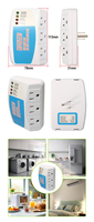 Protector de Voltaje 15A 120V 175J, Protector de Sobretensión Ajustable contra Sobrevoltaje/Bajo Voltaje, Enchufe Estadounidense
