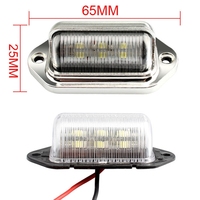 Luz LED para Matrícula, Luz de Seguridad Nocturna Exterior para Remolque 4x4 Todoterreno