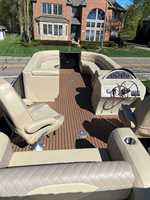 Bateau ponton en aluminium en promotion, yacht sportif 19 pieds/5,8 m, bar flottant avec cuisine et toilettes, bateau de fête de luxe