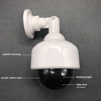 Cámara de Seguridad Ficticia SMARSECUR 03CCTV para Interiores/Exteriores, Simulación de Cámara de Vigilancia con Flash