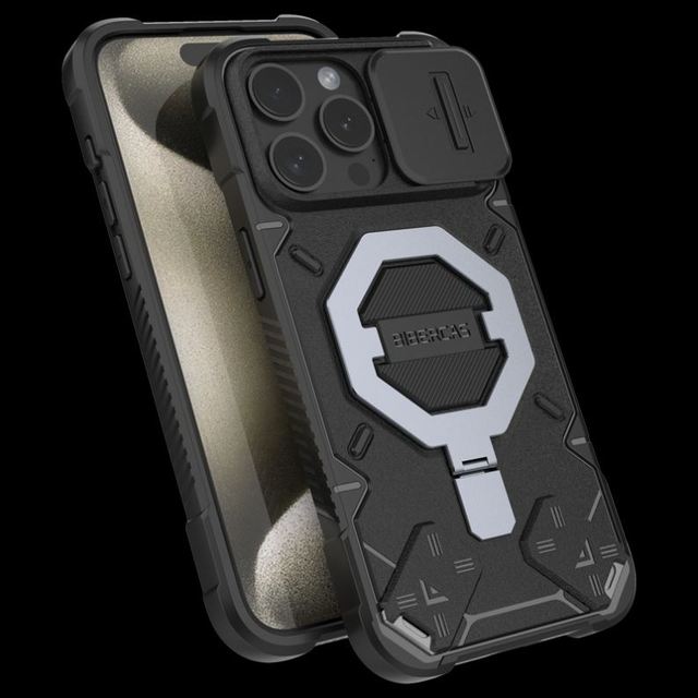 Bestselling Luxury Hard Armor Protection Shock Proof Phone Case Magnetic Ring Holder Phone Grip for 17 16 15 14 Pro Max