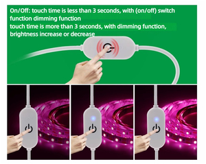 Fita de Luz <span class=keywords><strong>LED</strong></span> para Plantas, Espectro Completo, USB, Luz Simulada para Crescimento de Plantas, Luz Suplementar para Mudas Verdes - Product Image 6