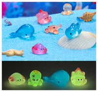 Dessin animé 3d résine mignon bureau mini jouet sous la mer créature petit animal marin aquarium bonsaï miniature résine statue figurine