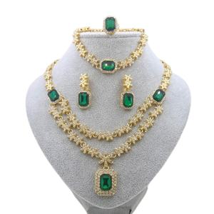 Jewelry Set <b>for</b> Women, Necklace Dangle Earrings <b>Bracelet</b> Set, Gold Plated Cubic Zirconia,Wedding Party Jewelry Bridal <b>Bridesmaid</b> - Product Image 4