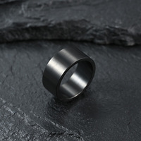 Quake E-Commerce Großhandel Vintage Edelstahl 10mm Breite Fingerringe mit Blanko-Finish für Männer und Frauen