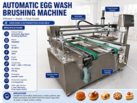 Machine à glacer les pâtisseries en acier inoxydable, équipement de brossage de surface pour mini-croissants, pains à la crème et pains au lait, pour la transformation du pain et des pâtisseries