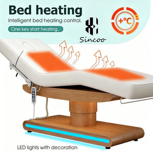 High Quality Spa 4 Motors with <b>LED</b> Beauty Massage <b>Bed</b> High Load Bearing Stainless Steel Wood Material Face <b>Bed</b> for Beauty Salon - Product Image 3