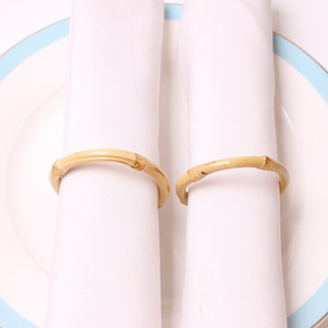 Bamboo Style Napkin Rings Wholesale for Restaurant Wedding Banquet and Tropical Event Table Settings - Product Image 4