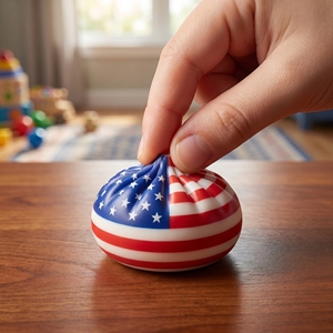 250th Anniversary of the United States New Cute Smile Face Dumpling <b>Squishy</b> EVA Stress Ball Toy for 5 to 7 Years Mystery Box - Product Image 5