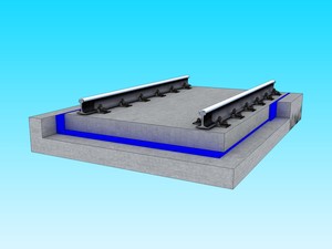 Tapis de voie en polyuréthane AOZO pour les chemins de fer à grande vitesse, les métros, les chemins de fer conventionnels, les tramways - Bleu, certifié ISO9001 - Product Image 6