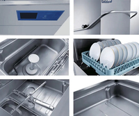 Lave-vaisselle électrique industriel de qualité commerciale en acier inoxydable 304, capacité de 16 couverts, contrôlé par application