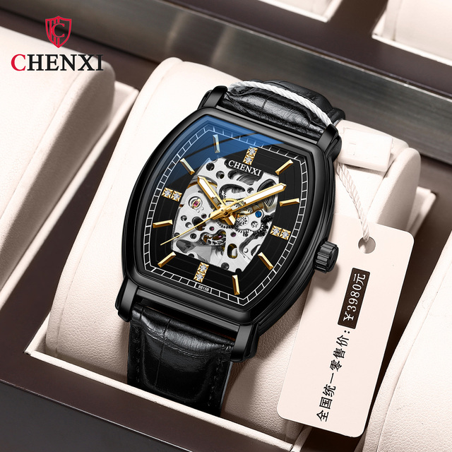 CHENXI 8815 Automatic Mechanical Men Watch Hollow Out Watches Waterproof Clock Relogio Masculino