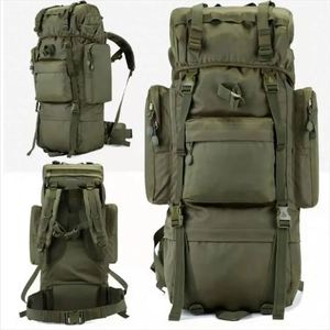 Sac à dos tactique imperméable de grande capacité 100L pour l'extérieur, sac de randonnée 600D, sac à dos tactique Molle - Product Image 1