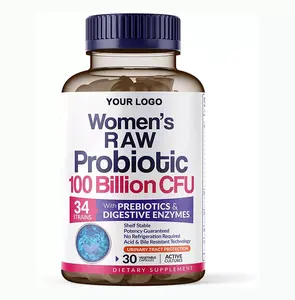 Gummies probióticos OEM para mulheres 100 bilhões de UFC 34 estirpes Probióticos e probióticos vitaminas para adultos Suplemento de saúde para adultos