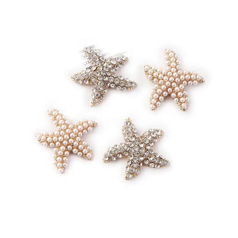 30*31Mm Gesper Cakram Berlian Imitasi Kaca Kristal Bintang Laut untuk Membuat Perhiasan
