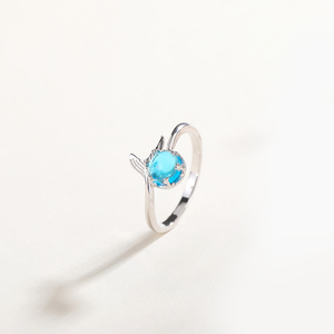 Anillo <span class=keywords><strong>de</strong></span> aleta <span class=keywords><strong>de</strong></span> delfín <span class=keywords><strong>de</strong></span> cola azul para mujer ZHILIAN, gran oferta, joyería <span class=keywords><strong>de</strong></span> eternidad femenina, piedra <span class=keywords><strong>de</strong></span> circón chapada en rodio para compromiso <span class=keywords><strong>de</strong></span> boda - Product Image 2