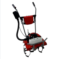 Mini motoculteur manuel UM 48F rouge et gris avec emballage en mousse – Machine de jardinage