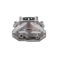 Collecteur d'admission à plan unique surélevé en aluminium satiné argenté usiné CNC MATCHWAY pour moteur Chevy SBC Vortec 350 V400