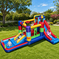 Château gonflable avec fosse à balles et obstacles, jeu sensoriel pour les tout-petits