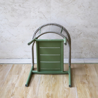 Fauteuil de jardin moderne en corde tressée, chaise de salle à manger d'extérieur pour petit balcon, terrasse, cour, café, empilable